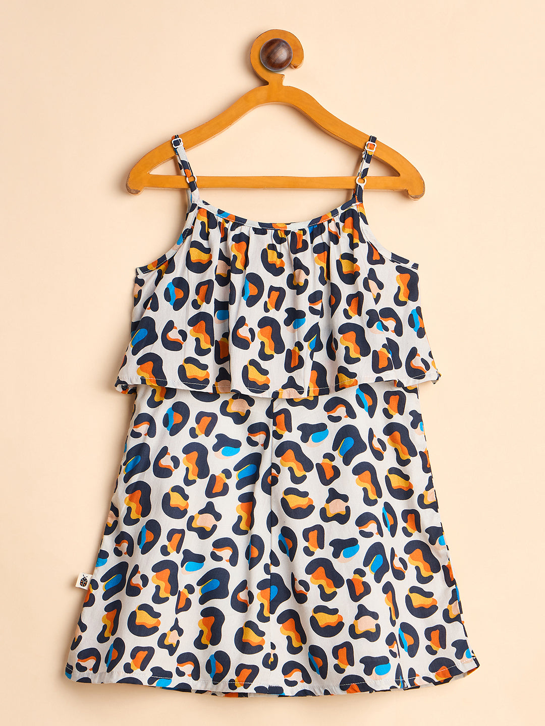 Girls Knee Length All over Print Dress - Multi