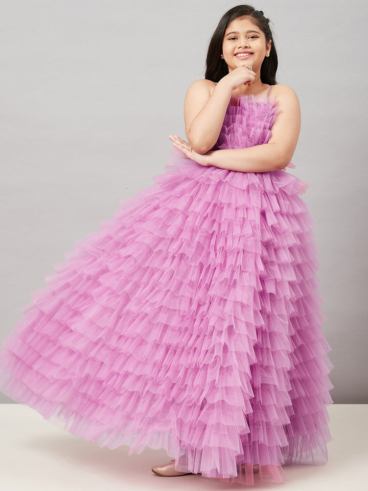 Girl's Solid Dress - Pink StyloBug