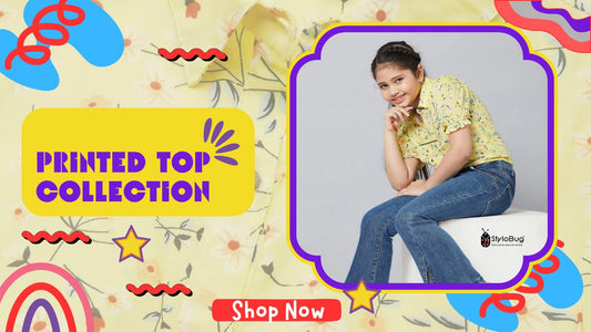 Make your little one stand out with Stylobug's Printed Tops and Payjamas