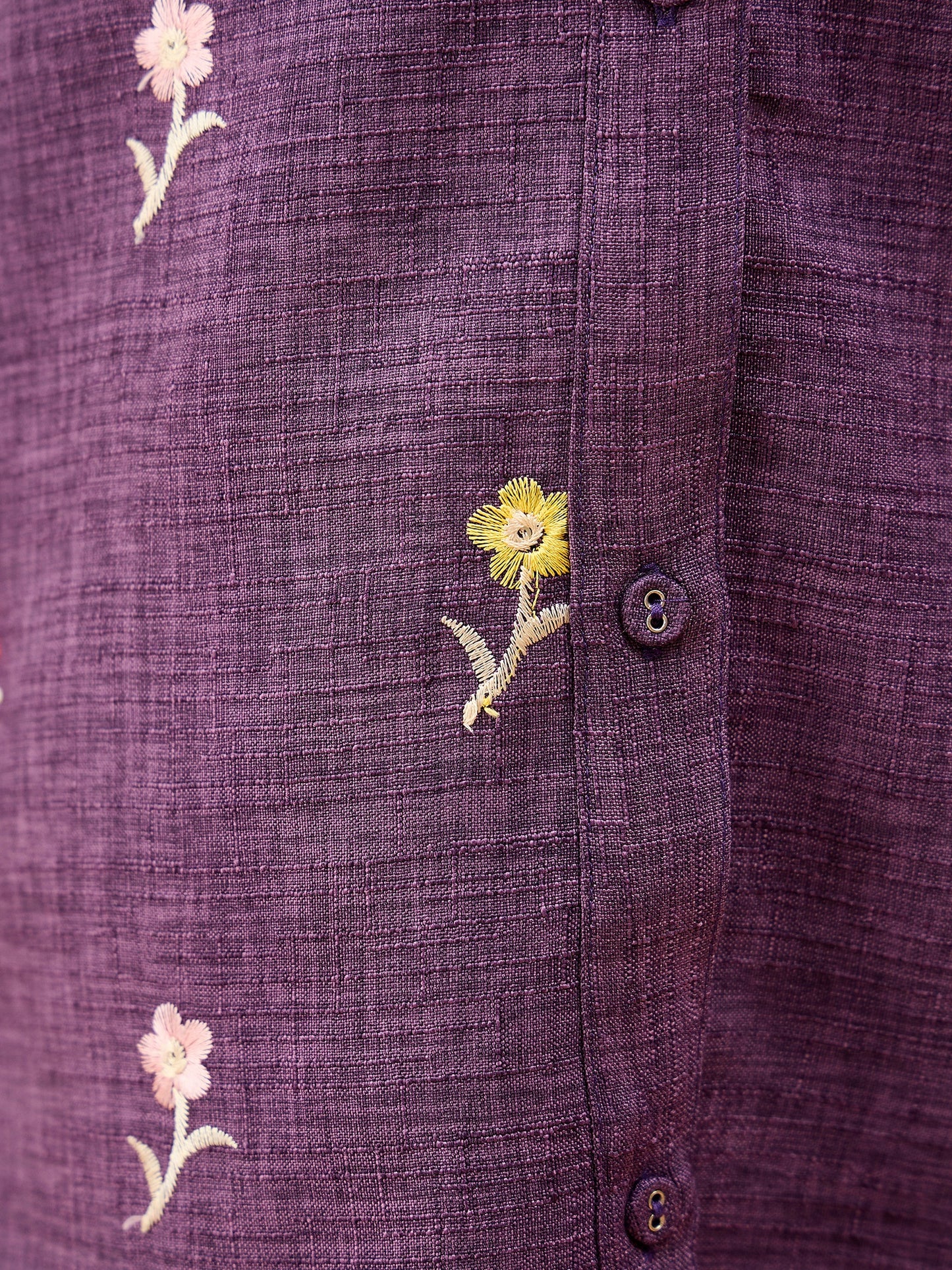 Girls Above Knee Embroidery Kurti Set - Purple