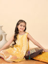 Girls Full Length Solid Kurti Set - Yellow