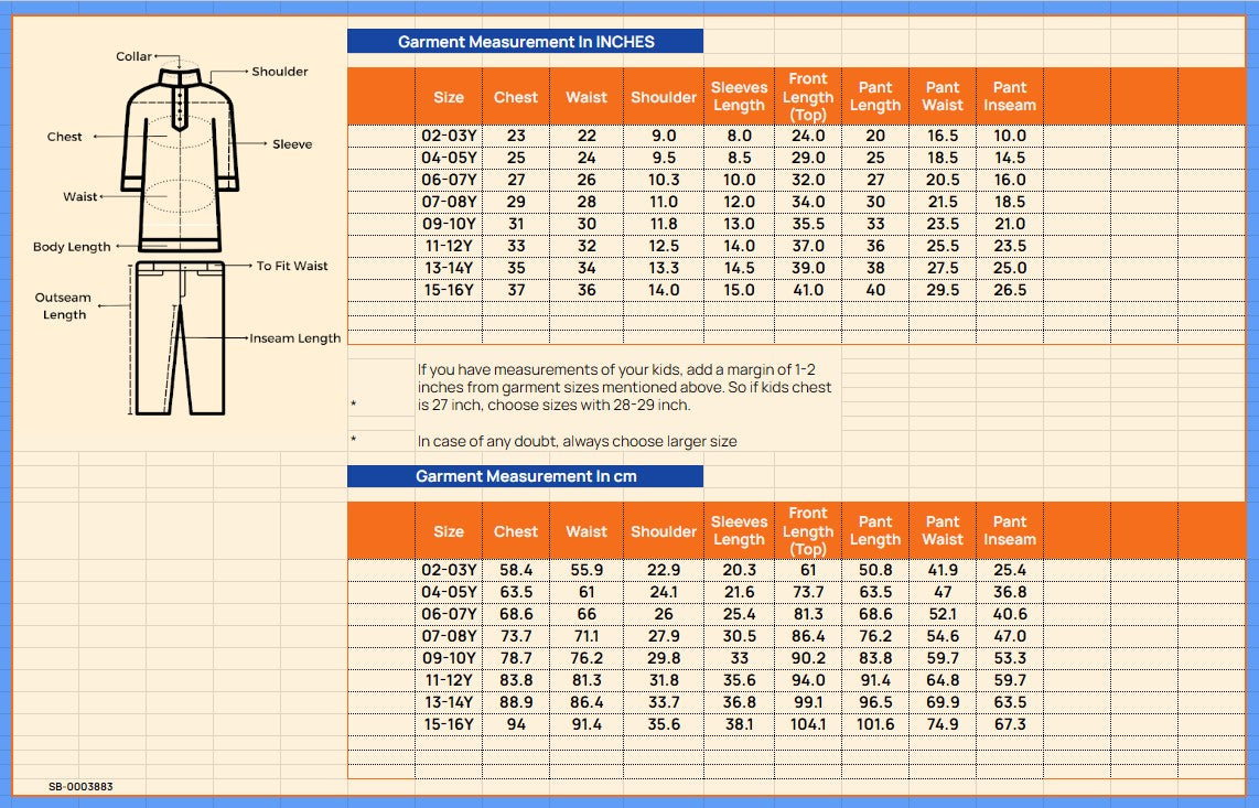 Girls Calf Length Embroidery Kurti Set - Blue