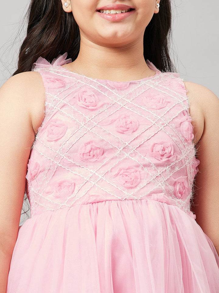 Girl's Embroidery Dress - Pink StyloBug