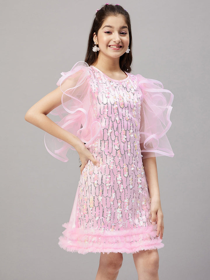 Girl's Embroidery Dress - Pink StyloBug