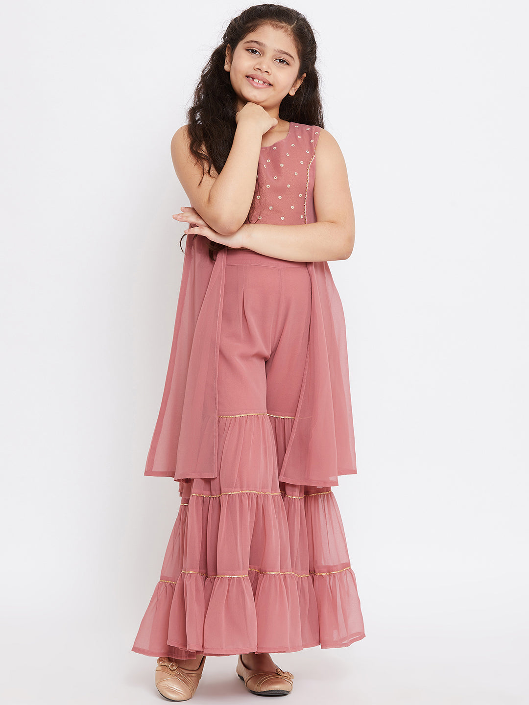 Buy Pink Layered A-line Kurta Online - W for Woman