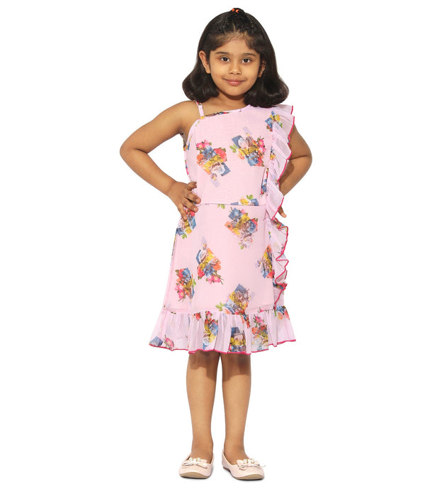 Girl's Printed Dress - Multicolored StyloBug