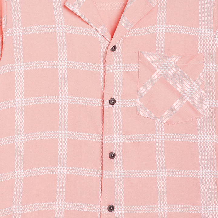 Unisex Printed Night Suit - Pink StyloBug
