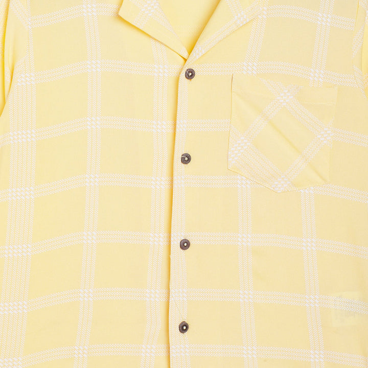 Unisex Printed Night Suit - Yellow StyloBug